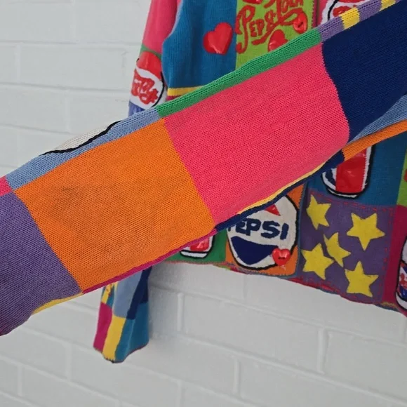 Vintage 1998 Michael Simon Pepsi-Cola Cardigan Size M Collectible - Picture 8 of 13